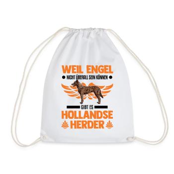 Hollandse Herder Engel Hollandse Herderdshond - Turnbeutel - Weiß - Vorne