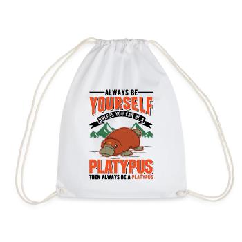 Platypus Gift Platypus - Drawstring Bag - white - Front