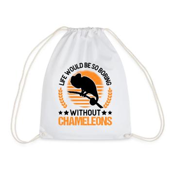 Chameleon Cadeau Caméléon - Sac de sport léger - blanc - Devant