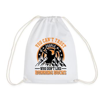 Indian Running Gift Running Duck - Drawstring Bag - white - Front