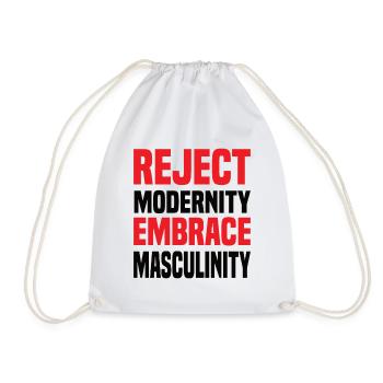 Reject Modernity Embrace Masculinity Sigma Male - Turnbeutel - Weiß - Vorne