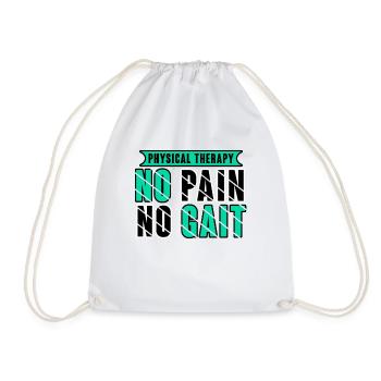 Physical Therapy No Pain No Gait Physics PT - Turnbeutel - Weiß - Vorne
