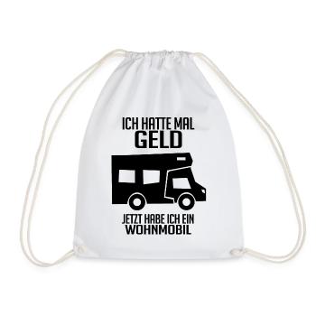 Wohnmobil Wohnwagen Campen Camping - Turnbeutel - Weiß - Vorne