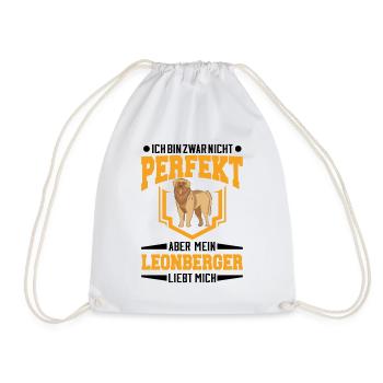 Leonberger Geschenk - Turnbeutel - Weiß - Vorne