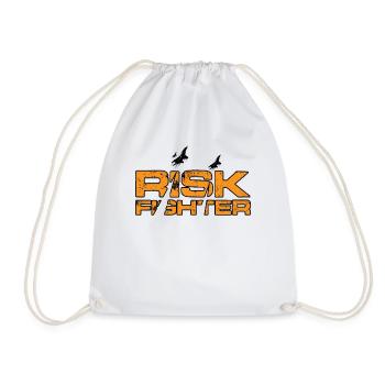 Jet Fighter Pilot Risk Fighter Aviation American - Drawstring Bag - white - Front