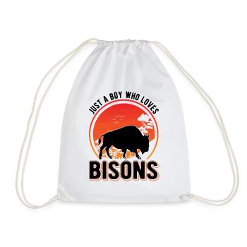 Buffalo Gift Bison Water Buffalo Buffalo - Drawstring Bag - white - Front