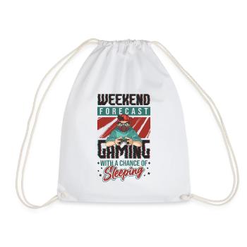 Jeu de prédiction de week-end avec une chance. - Sac de sport léger - blanc - Devant
