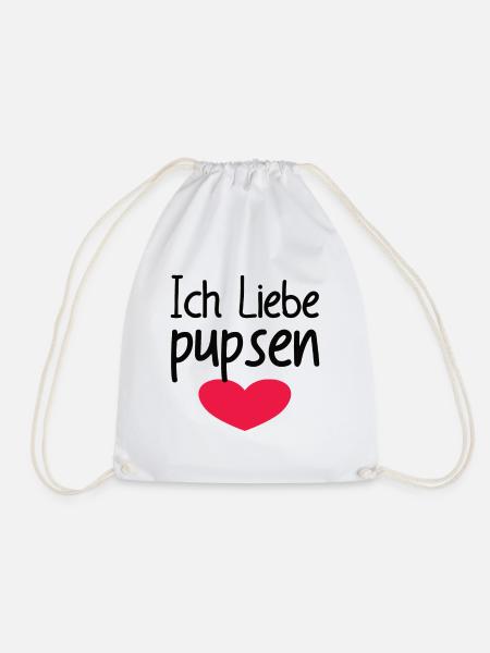 Ich Liebe Pupsen - Turnbeutel - Weiß