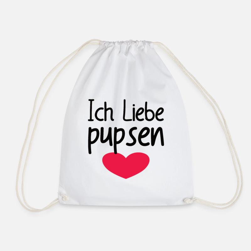 Ich Liebe Pupsen - Turnbeutel - Weiß