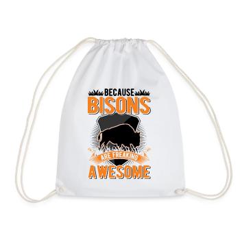 Buffalo Gift Bison Water Buffalo Buffalo - Drawstring Bag - white - Front