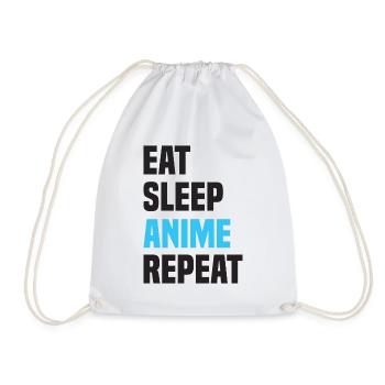 Eat Sleep Anime Repeat - Turnbeutel - Weiß - Vorne