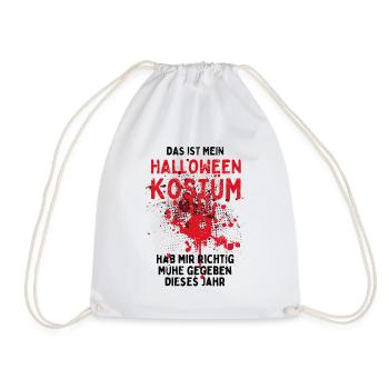 Das ist mein Halloween Kostüm - Lustiger Spruch - Turnbeutel - Weiß - Vorne