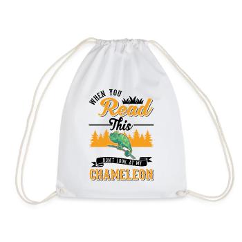 Chameleon Gift Chameleon - Drawstring Bag - white - Front