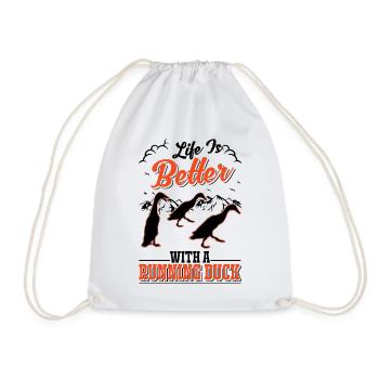 La vie est meilleure avec un Running Duck Laufente - Sac de sport léger - blanc - Devant