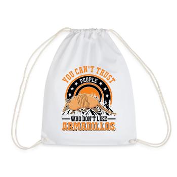 Armadillo Gift Armadillo - Drawstring Bag - white - Front