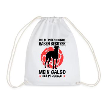 Mein Galgo Espanol hat Personal Spanien Windhund - Turnbeutel - Weiß - Vorne