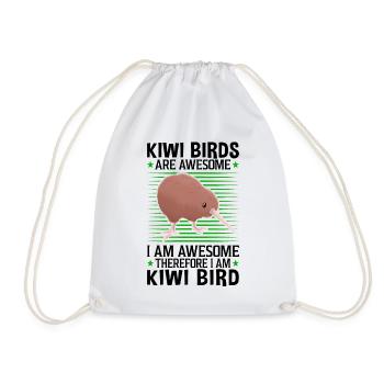 Kiwi bird is fantastic New Zealand bird - Drawstring Bag - white - Front