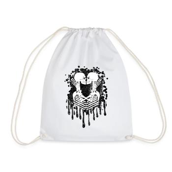 Squelette gothique dégoulinant Aimez vos tendres baisers - Sac de sport léger - blanc - Devant