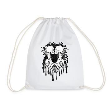 Squelette gothique tombant Amour votre tendre - Sac de sport léger - blanc - Devant