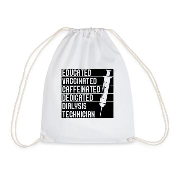 Dialysis Technician Nephrology Dialysis Gift Idea - Drawstring Bag - white - Front