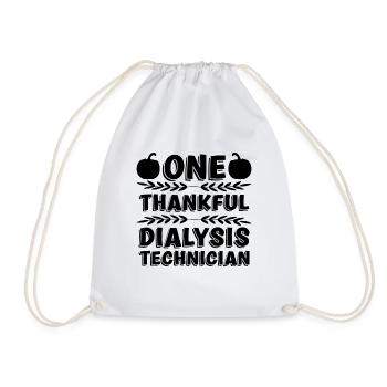 Nephrology Dialysis Dialysis Technician Gift Idea - Drawstring Bag - white - Front