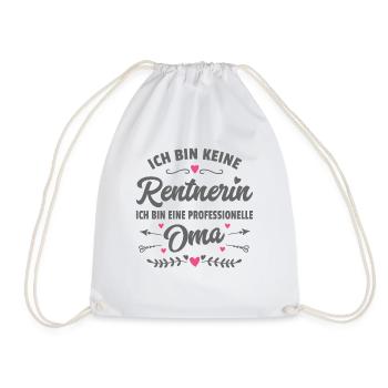 Lustiger Spruch Oma Ruhestand Rentnerin Geschenk - Turnbeutel - Weiß - Vorne
