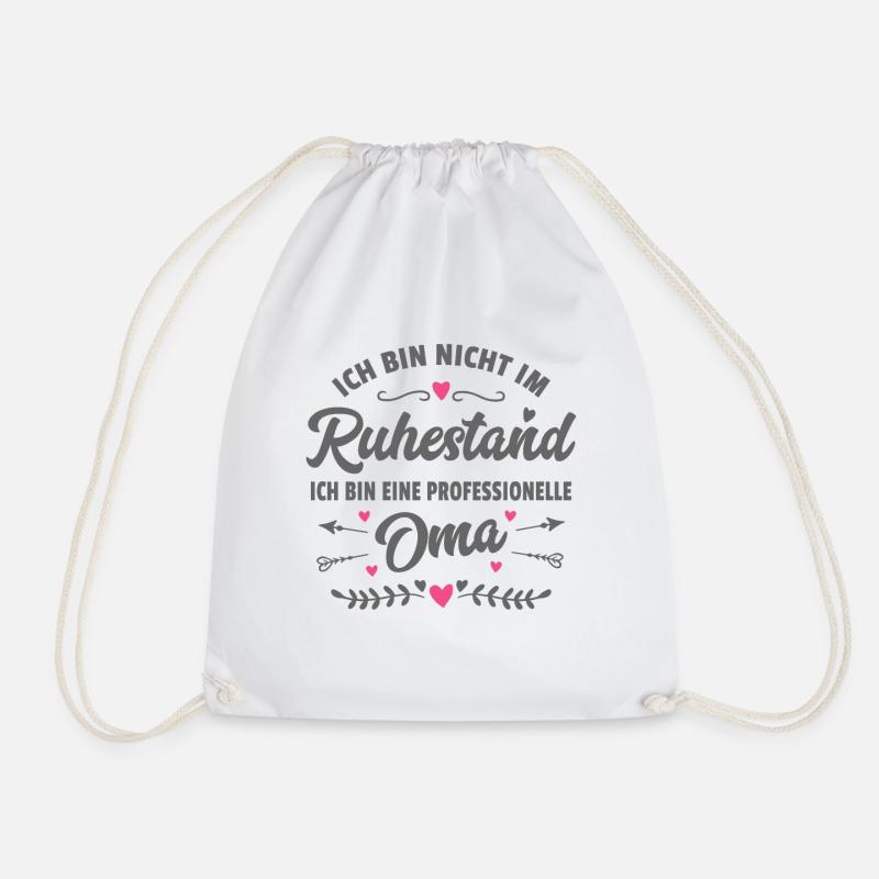 Lustiger Spruch Oma Ruhestand Rentnerin Geschenk - Turnbeutel - Weiß