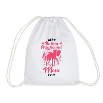 Italian Greyhound Mama - Drawstring Bag - white - Front