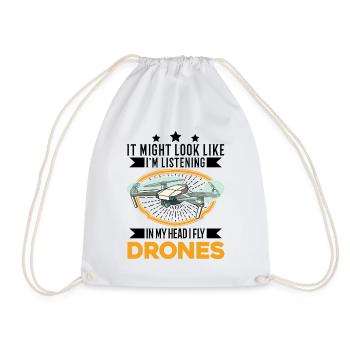 Drone Pilote Cadeau Drone Quadcopter - Sac de sport léger - blanc - Devant