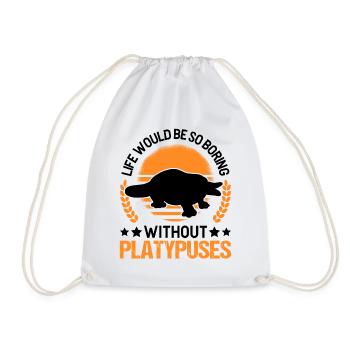 Platypus Gift Platypus - Drawstring Bag - white - Front