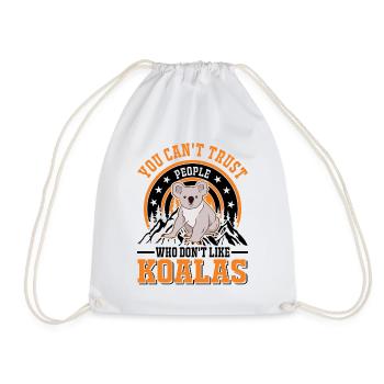 Koala Gift Koala Bear - Drawstring Bag - white - Front