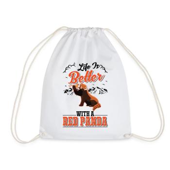 La vie est meilleure avec un panda roux roter panda - Sac de sport léger - blanc - Devant