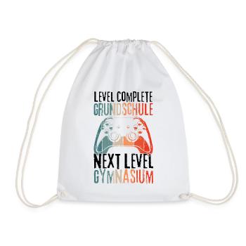 Level Complete Grundschule Einschulung Gymnasium - Turnbeutel - Weiß - Vorne
