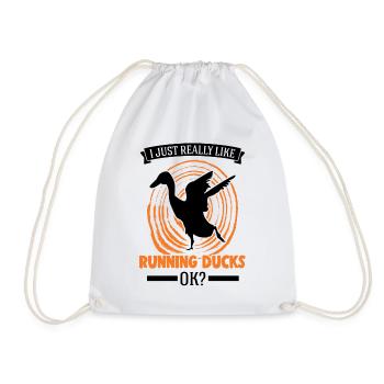 J’aime beaucoup Running Ducks, ok Laufente - Sac de sport léger - blanc - Devant