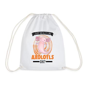 J’aime vraiment Axolotls, ok Tail Lurch - Sac de sport léger - blanc - Devant