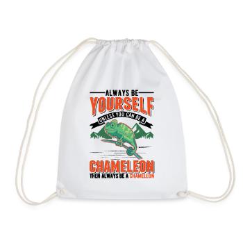 Chameleon Gift Chameleon - Drawstring Bag - white - Front