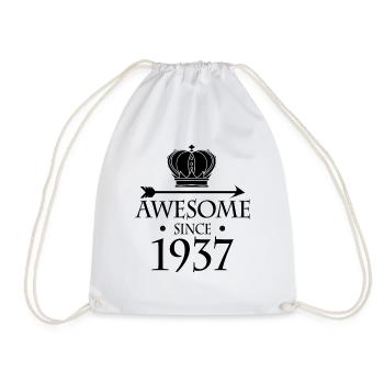Born in 1937 - Fantastic since 1937 - Drawstring Bag - white - Front