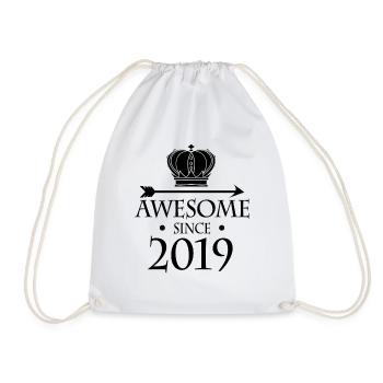 Jahrgang 2019 - Fantastisch seit 2019 - Turnbeutel - Weiß - Vorne