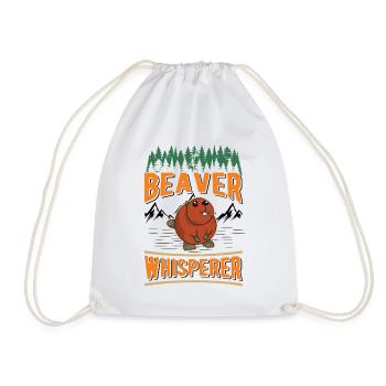 Biber Flüsterer Castor Chuchoteur - Sac de sport léger - blanc - Devant