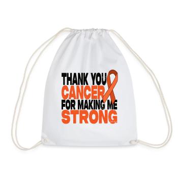 Thank You Cancer For Making Me Strong - Drawstring Bag - white - Front