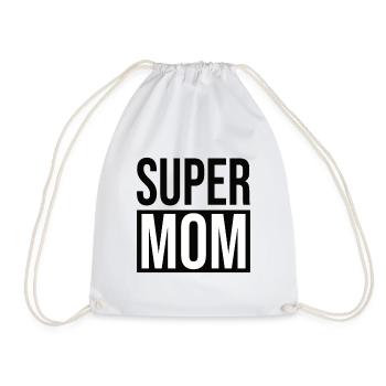 Super Mom - Mama - Turnbeutel - Weiß - Vorne
