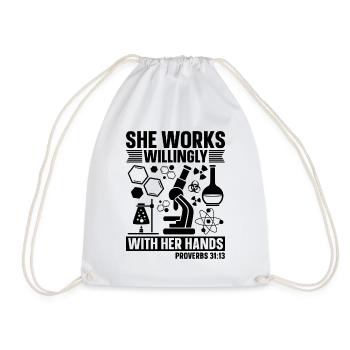 Technicien de laboratoire de chimie Science Idée cadeau - Sac de sport léger - blanc - Devant