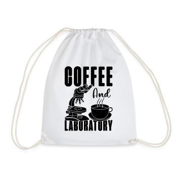 Laboratory Technician Coffee Science Gift Idea - Drawstring Bag - white - Front