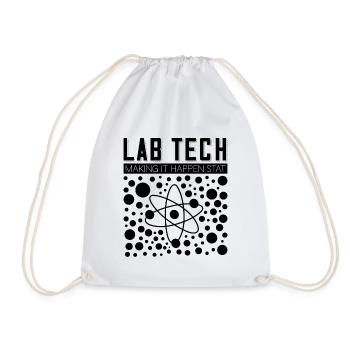 Laboratory Technician Lab Tech Science Gift Idea - Drawstring Bag - white - Front