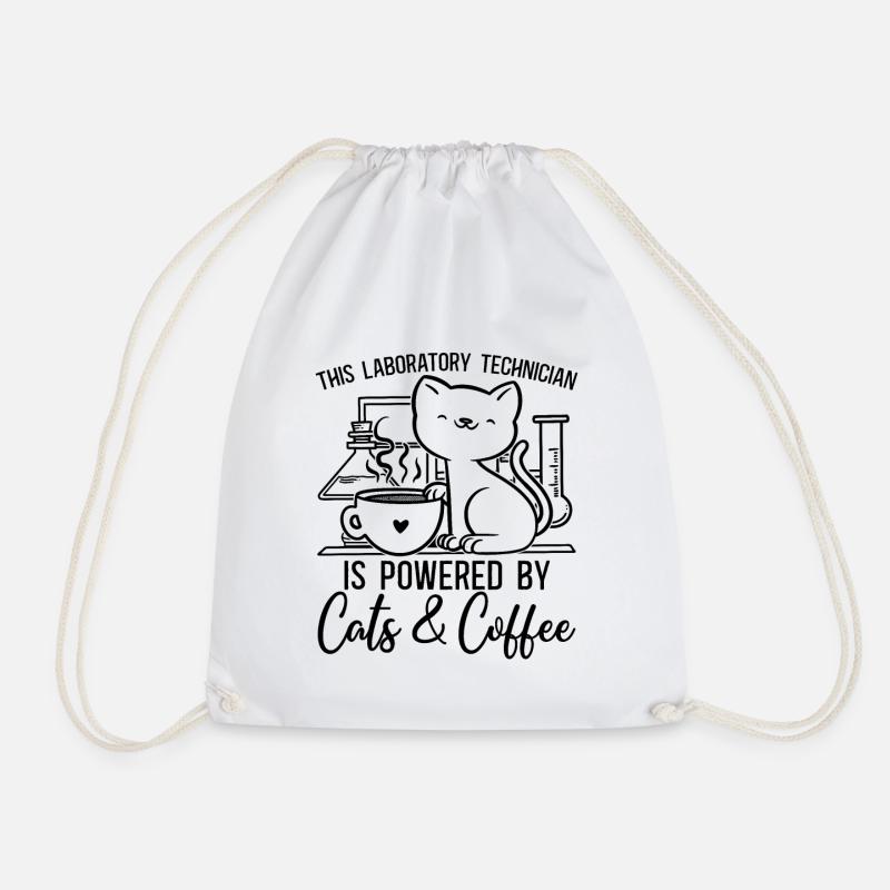 Technicien de laboratoire Cat Profession Idée cadeau café - Sac de sport léger - blanc