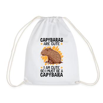 Je suis un Capybara capybara - Sac de sport léger - blanc - Devant