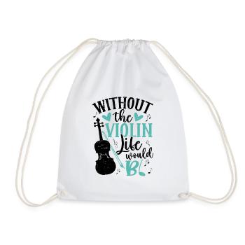 Sans la vie de violon bb violoniste musicien musique - Sac de sport léger - blanc - Devant