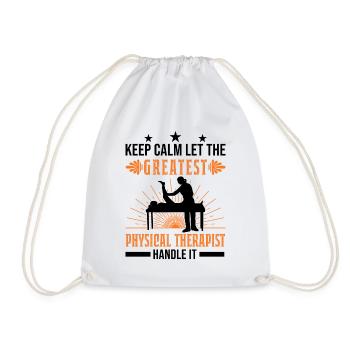 Best Physiotherapist Physiotherapy Physio - Drawstring Bag - white - Front