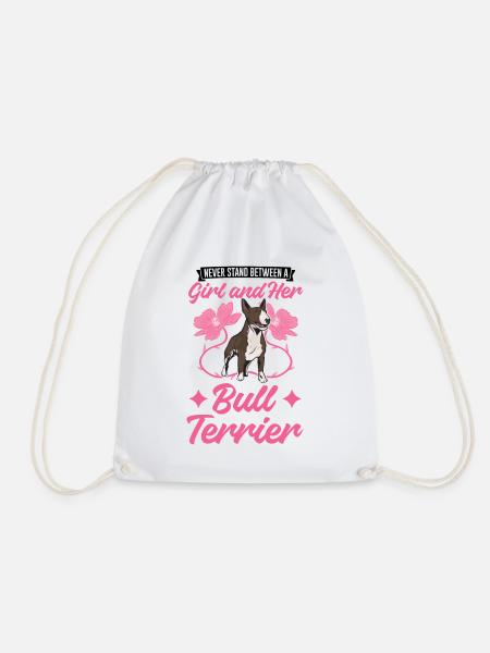 Bullterrier Mädchen Miniature Bull Terrier - Turnbeutel - Weiß