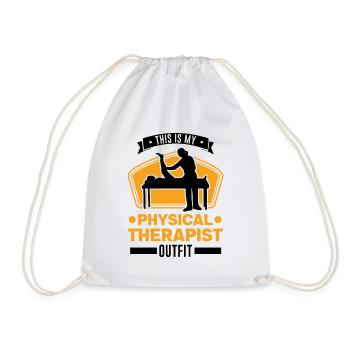 Physiotherapist Outfit Physiotherapy Physio - Drawstring Bag - white - Front